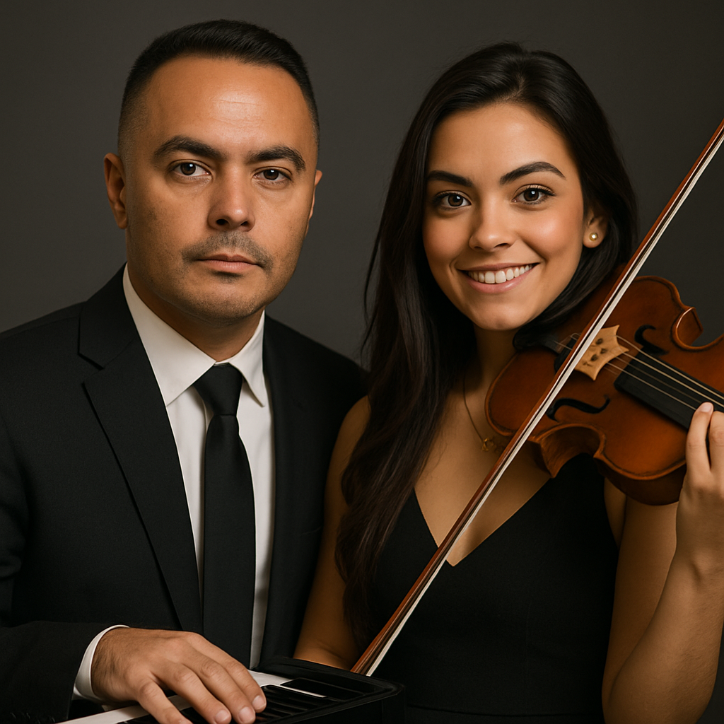 Edson e Daniela em apresentação